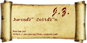 Jurcsó Zoltán névjegykártya