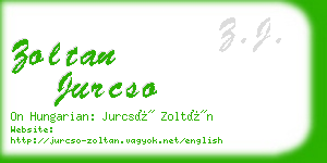 zoltan jurcso business card