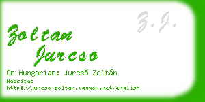 zoltan jurcso business card